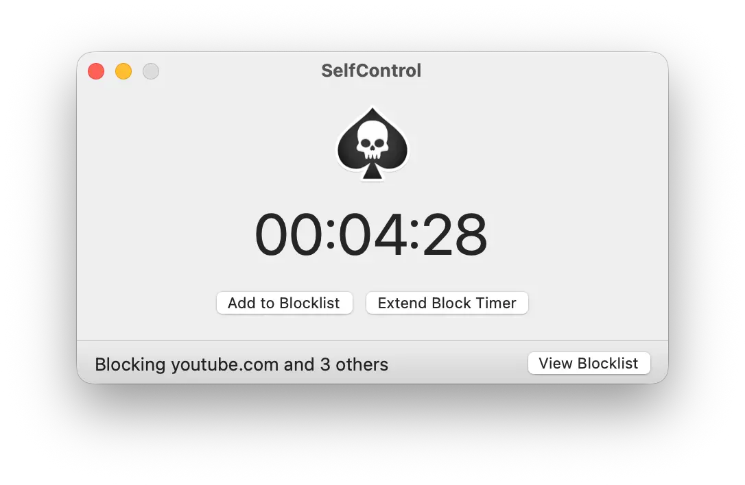 Using SelfControl on Mac